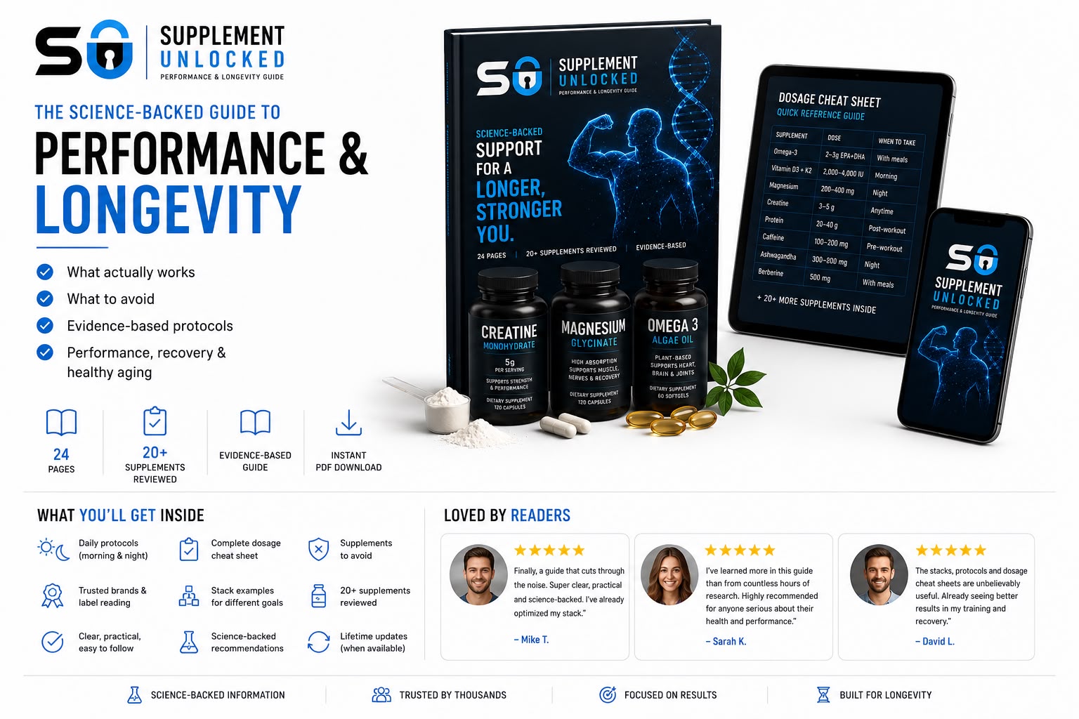 Supplement Unlocked | Performance, Recovery & Longevity Guide